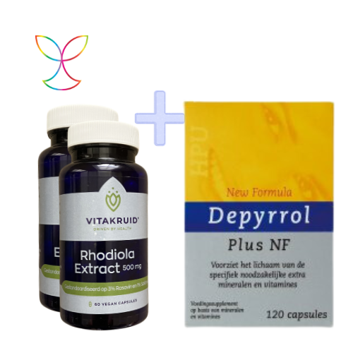 Pakket 120 dagen Depyrrol plus NF met Rhodiola extract